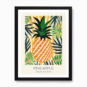 Marche Aux Fruits Pineapple Fruit Summer Illustration 3 Art Print