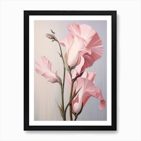 Floral Illustration Sweet Pea 3 Art Print