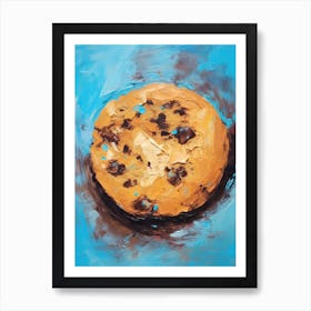 Chocolate Chip Cookie Oil Painting 4 Art Print