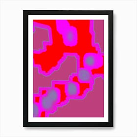 Red And Blue Squares Art Print