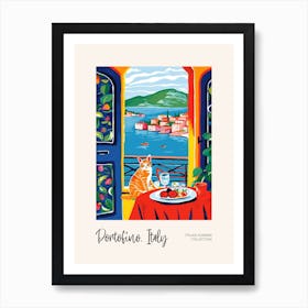 Portofino Cat On A Window 5 Italian Summer Collection Art Print