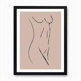 Nude Women Line Art 1 Art Print