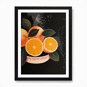 Art Deco Oranges Art Print