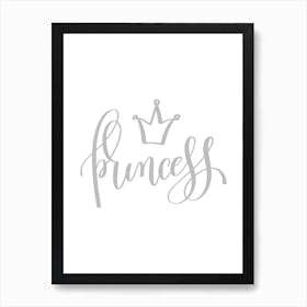 Princess Grey Print Art Print