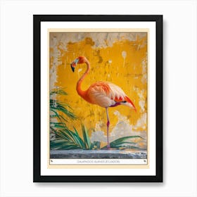 Greater Flamingo Galapagos Islands Ecuador Tropical Illustration 9 Poster Art Print