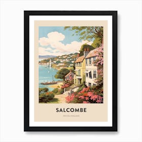 Devon Vintage Travel Poster Salcombe 2 Art Print