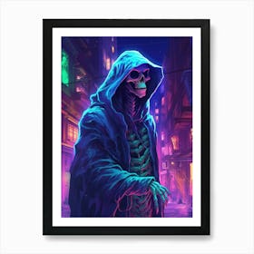 Skeleton In The City 1 Art Print