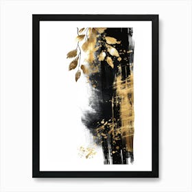 Gold Leaves Canvas Print 2 Art Print