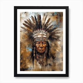 Indian Chief, Native american 1 Art Print