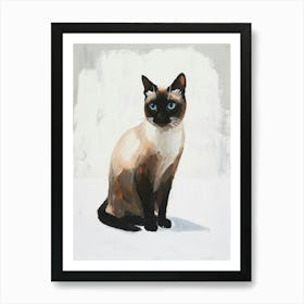Siamese Cat Painting 2 Art Print
