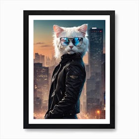 The brutal cat Art Print