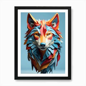 Paper Wolf Art Print