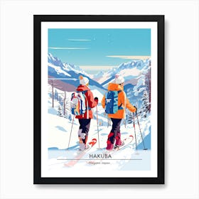 Hakuba   Nagano Japan, Ski Resort Poster Illustration 3 Art Print