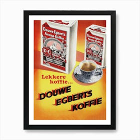 Dune Eberts Coffee - coffee vintage poster, coffee poster Art Print