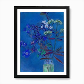 Blue Flowers Art Print