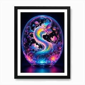 Dragon In A Glass Ball Art Print