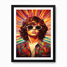 Disco Star - Retro Guy With Glasses Art Print