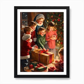 Santa'S Children Art Print