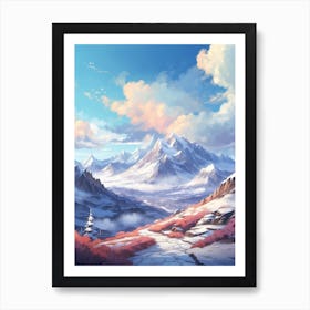 Snowy Mountains Art Print