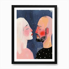 Couple Kissing Art Print