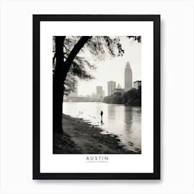 Poster Of Austin, Black And White Analogue Photograph 1 Art Print