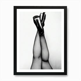 High Heels Black And White Fashion Photography Art Print