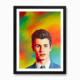 Shawn Mendes Colourful Pop Art Art Print