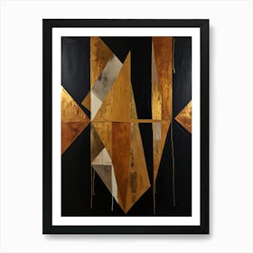 Gold And Black 1 Art Print