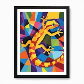 Day Gecko Abstract Modern Illustration 2 Art Print