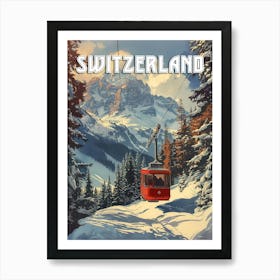 Vintage Switzerland Travel Poster Art Print