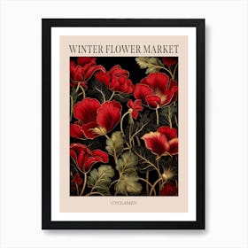 Cyclamen 2 Winter Flower Market Poster Art Print