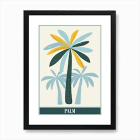 Palm Tree Flat Illustration 2 Poster Art Print