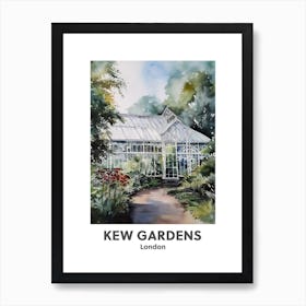 Kew Gardens, London 4 Watercolour Travel Poster Art Print