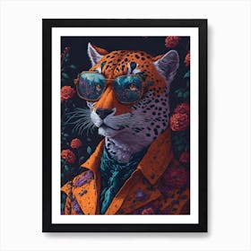 Cool Cheetah With Sunglasses Pop Art Print