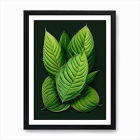 Pineapple Sage Leaf Vibrant Inspired Art Print