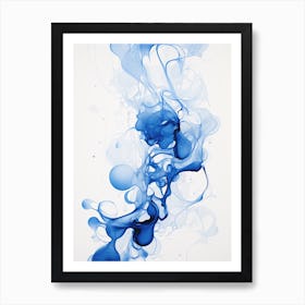 Blue Ink 1 Art Print