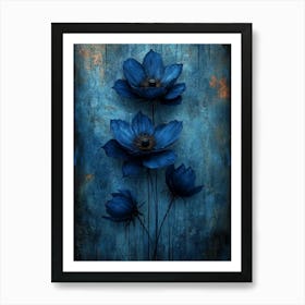 Blue Anemones Art Print