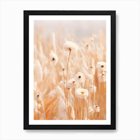 Boho Dried Flowers Daisy 1 Art Print