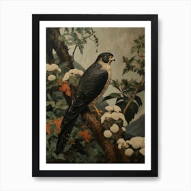 Dark And Moody Botanical Falcon 1 Art Print