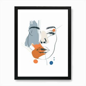 Abstract Of A Woman'S Face 21 Art Print