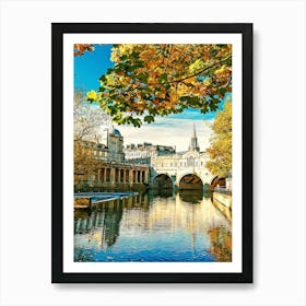 Pulteney Bridge, Bath, Unesco World Heritage Site, Avon, Somerset, England, United Kingdom Art Print