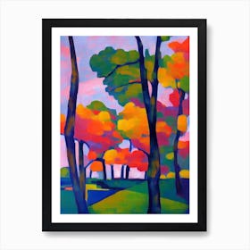 Yellow Poplar Tree Cubist Art Print