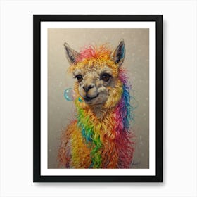 Rainbow Llama 6 Art Print