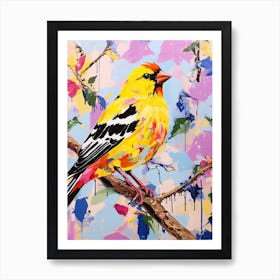 Colourful Bird Painting American Goldfinch 2 Art Print