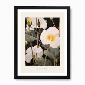 Flower Illustration Evening Primrose 3 Poster Art Print