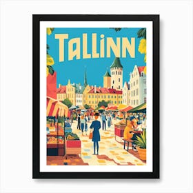 Aihrgdesign A 1970s Inspired Travel Poster For Tallinn 2 Art Print