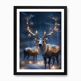 Christmas Reindeer Art Print