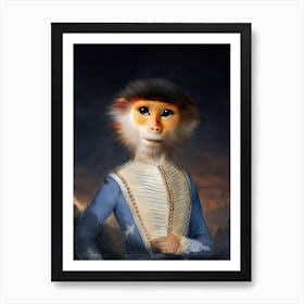 Luis The Helping Monkey Pet Portraits Art Print