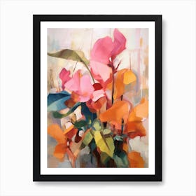 Fall Flower Painting Cyclamen 1 Art Print