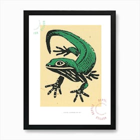 Bold Block Lizard 1 Poster Art Print